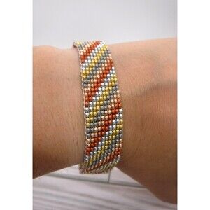 Loom Beaded Bracelet Metallics